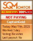 CaptainGold HYIP Status Button