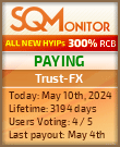 Trust-FX HYIP Status Button