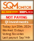QI Investments HYIP Status Button