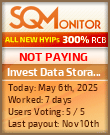 Invest Data Storage HYIP Status Button