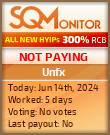 Unfx HYIP Status Button