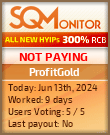 ProfitGold HYIP Status Button