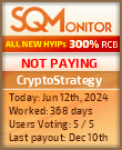 CryptoStrategy HYIP Status Button