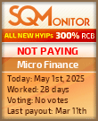 Micro Finance HYIP Status Button