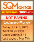 Exchange-Money HYIP Status Button