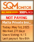 Malta Private Investment HYIP Status Button