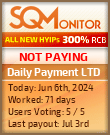 Daily Payment LTD HYIP Status Button
