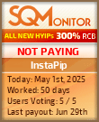 InstaPip HYIP Status Button