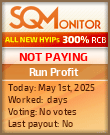 Run Profit Project Status Button