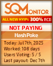 HashPoke HYIP Status Button