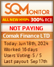 Comak Finance LTD HYIP Status Button
