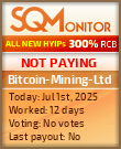 Bitcoin-Mining-Ltd HYIP Status Button