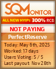 PerfectReserve HYIP Status Button