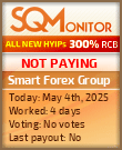 Smart Forex Group HYIP Status Button