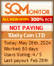 1Daily Coin LTD HYIP Status Button