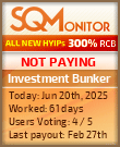 Investment Bunker Project Status Button