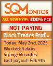 Block Trades Profit Project Status Button