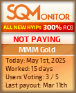 MMM Gold HYIP Status Button