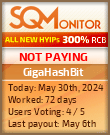GigaHashBit HYIP Status Button