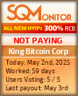 King Bitcoin Corp HYIP Status Button