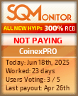 CoinexPRO HYIP Status Button