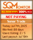 Sonar Trade HYIP Status Button