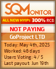 GoProject LTD HYIP Status Button