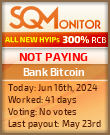 Bank Bitcoin HYIP Status Button