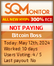 Bitcoin Boss HYIP Status Button