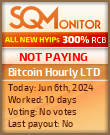 Bitcoin Hourly LTD HYIP Status Button