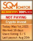 Crypto-invest HYIP Status Button