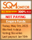 Empire Funds HYIP Status Button