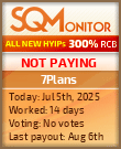 7Plans HYIP Status Button