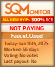 Faucet.Cloud HYIP Status Button