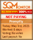 Promptly HYIP Status Button