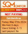 Goldwidow HYIP Status Button