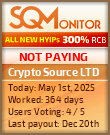 Crypto Source LTD HYIP Status Button