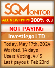 Investiego LTD HYIP Status Button