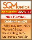 Golden-Farm24 HYIP Status Button