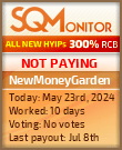 NewMoneyGarden HYIP Status Button