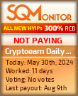 Cryptoearn Daily Limited HYIP Status Button