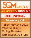 Monetory Oil HYIP Status Button