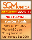 YourBestFunds HYIP Status Button