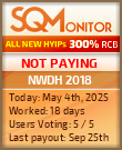 NWDH 2018 HYIP Status Button