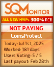 CoinsProtect HYIP Status Button