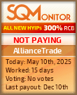 AllianceTrade HYIP Status Button