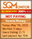 Yeremi Money HYIP Status Button