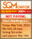Elect Holdings Limited HYIP Status Button
