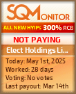 Elect Holdings Limited Project Status Button