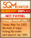 Coinage Asset Limited Project Status Button
